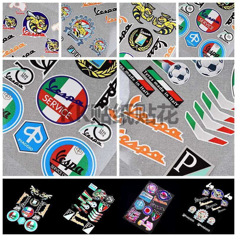KK Decal Suitable for VESPA All Models Scooter Decoration Colorful ...