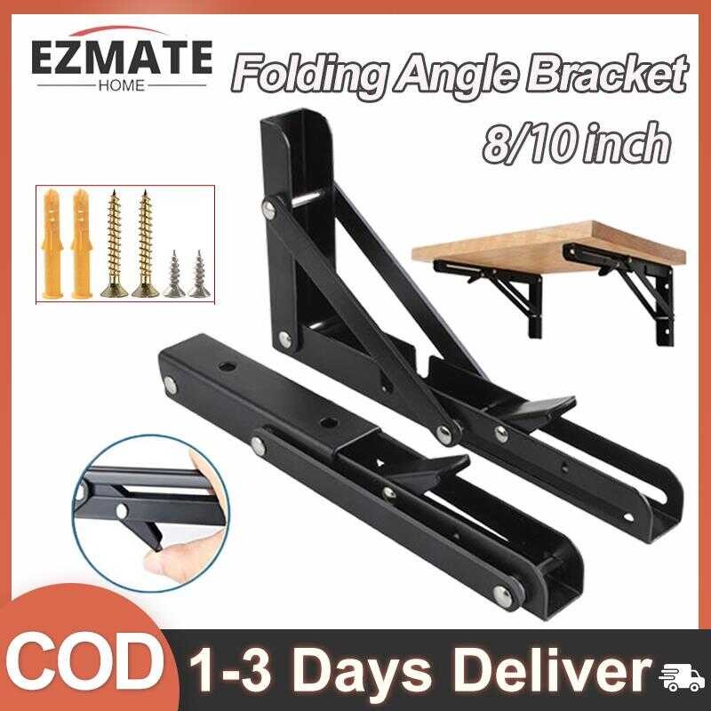 2 Pcs Angle Heavy Support Adjustable Wall Mounted Bench Folding Table ...