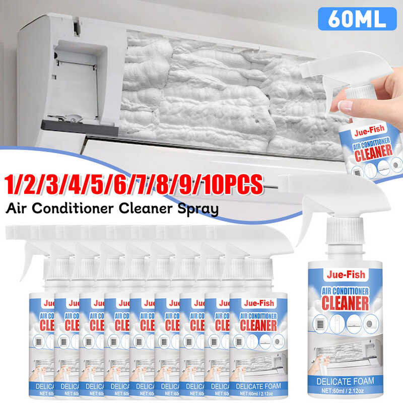10-1Pcs Spray Condenser Deodorizer 60Ml Foam Coil Cleaner For Air ...