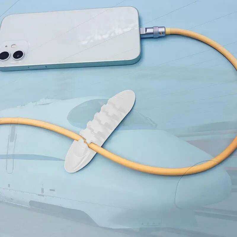 5-Grid Bendable Data Cable Holder USB Data Cable Winder Flexible Cable ...