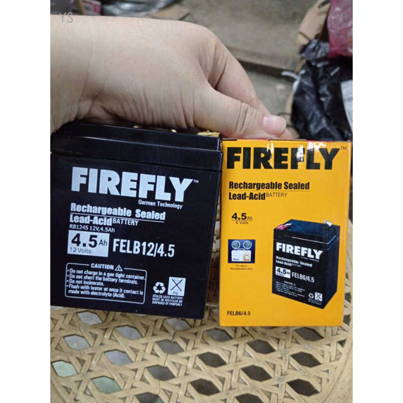 Rechargeable Lead FIREFLY Sealed Acid Battery 4.5Ah/6V | Shopee Philippines