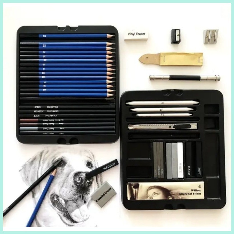 50pcs Sketching and Drawing Set with Box | Shopee Philippines