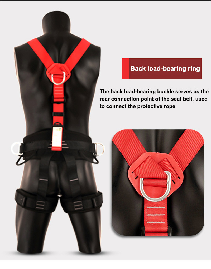 Full Body Five Point Safety Rope Outdoor Mountaineering Construction ...
