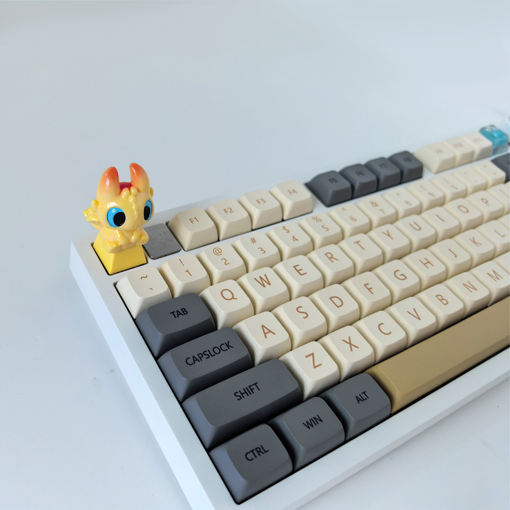 Cute Dragon Taming Master Toothless Couple Cute Grain Keycaps DIY ...