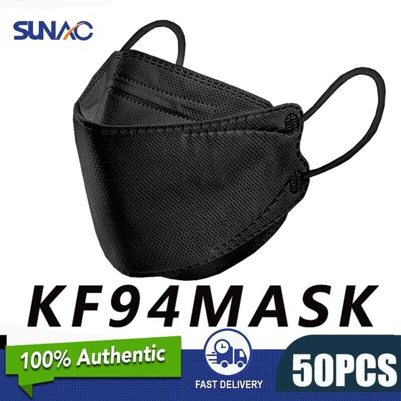 50Pcs Of Kf94 Face Mask 4 Layers Non-Woven Fabric Protection Filter 3D ...