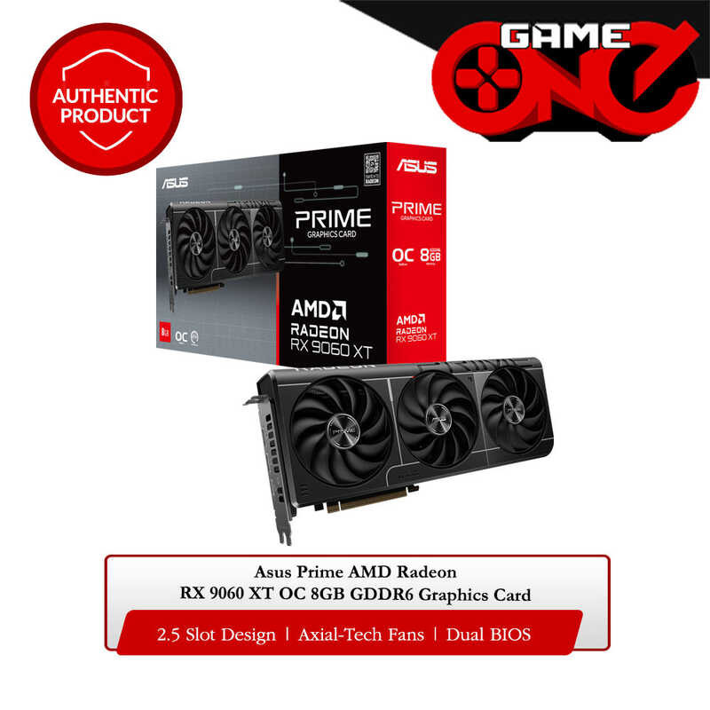Asus Prime AMD Radeon RX 9060 XT OC 8Gb Gddr6 Graphics Card 4A3 ...