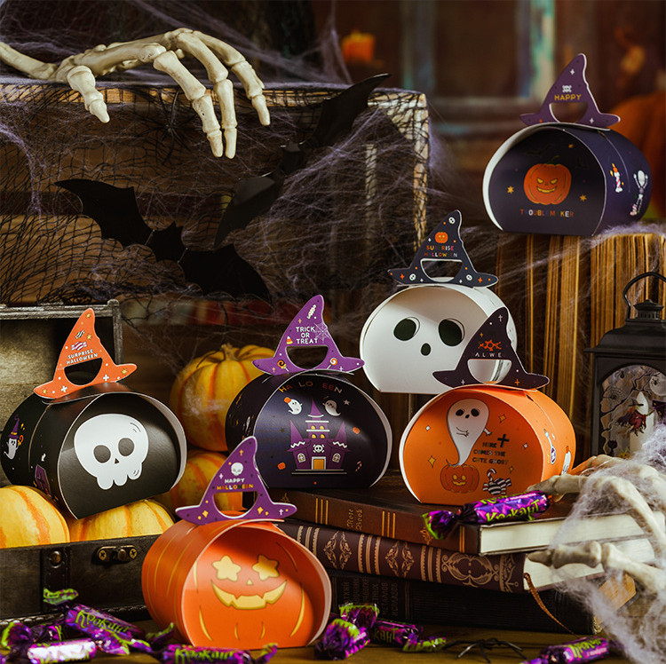 Halloween Candy Box/Cartoon Ghost Pumpkin Party Snacks Candy Packaging ...