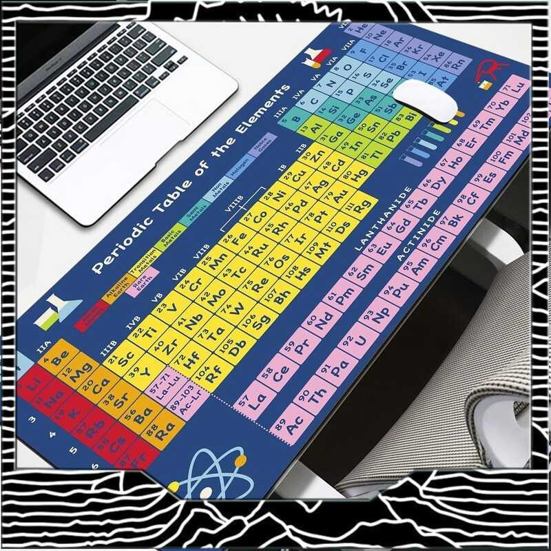 Periodic Table Of The Elements Mouse Pad Gaming Computer Large Mousepad ...