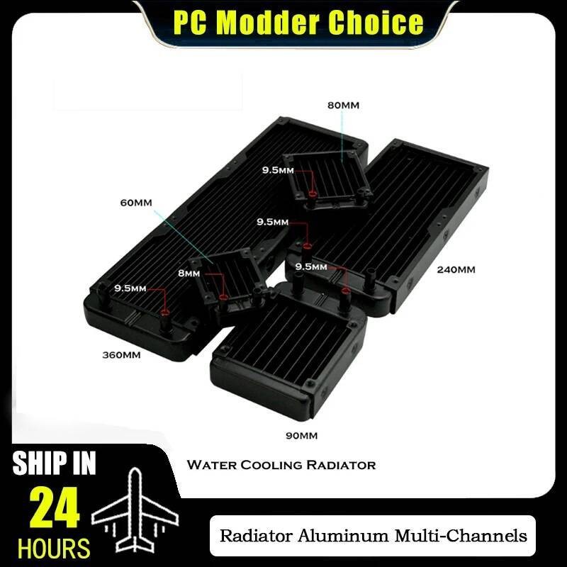 PC Water Cooling Radiator Aluminum Multi-Channels Liquid Row Support ...