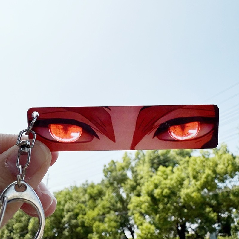 Demon Slayer Eye-theme Keychain creative Eye Glow keyring Student Bag ...