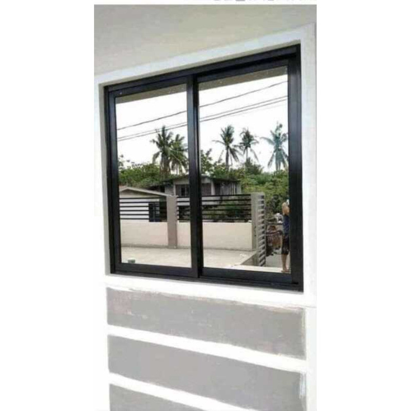Height-120Cm X 90Cm-Width Aluminum Sliding Window W/ Reflective Glass ...