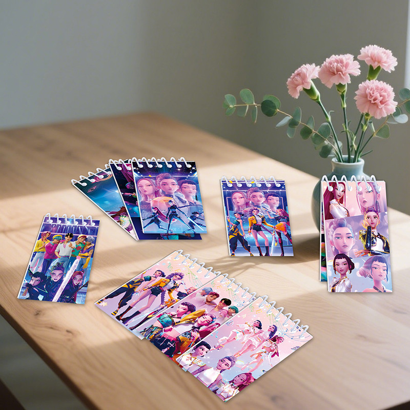 K-Pop Huntrix Portable Coil Notebooks Demon Hunters Mini Notepads ...