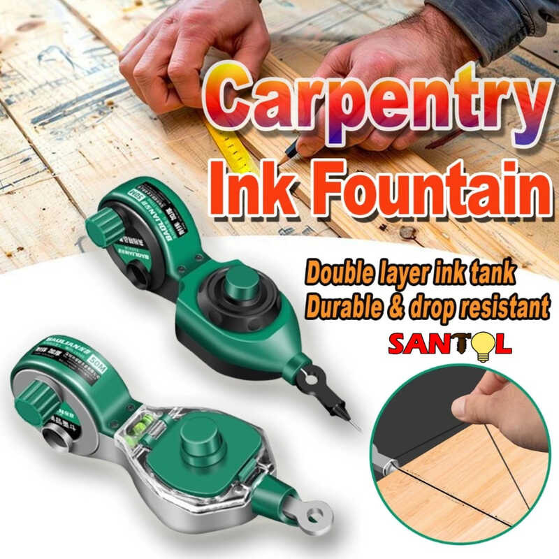 50M Carpenter Manual Ink Marking Tools Construction Site Laying Wood ...