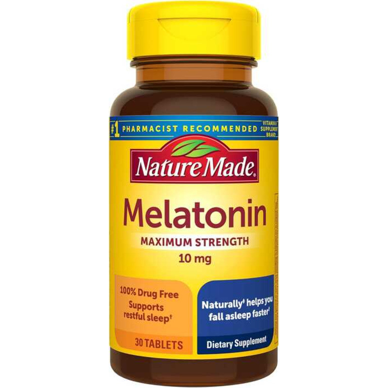 Nature Made Melatonin 10Mg Extra Strength Tablets, Dietary Supplement ...
