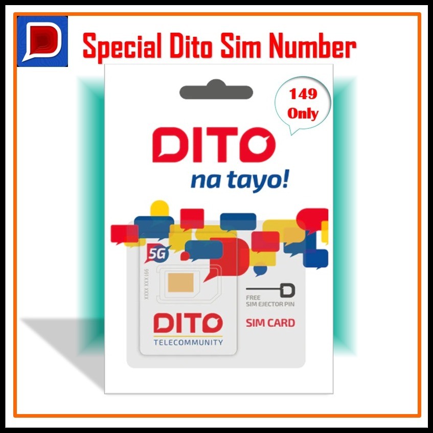 (N)VANITY SIM CARD SPECIAL NUMBER WITH 10GB FREE DATA/100MINS CALL DITO ...
