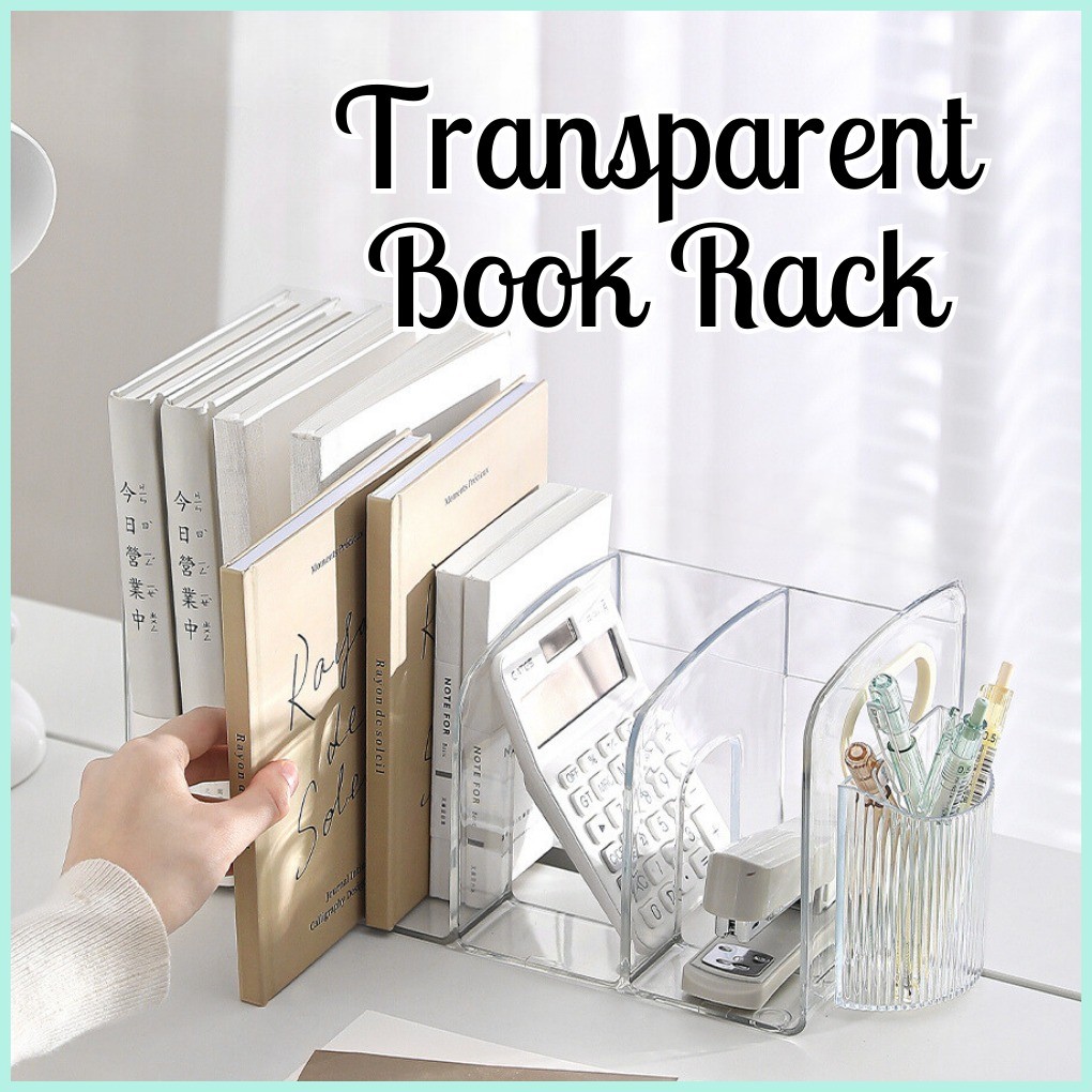 Transparent Book Rack Notebook Planner Stationary Holder School ...