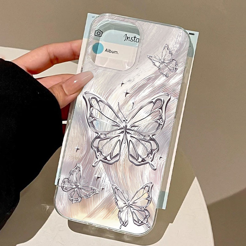 Custodia di lusso per iPhone in gel morbido con glter e