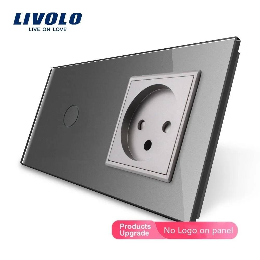 Livolo EU Standard Touch Switch +Israel Power Socket, White Crystal ...