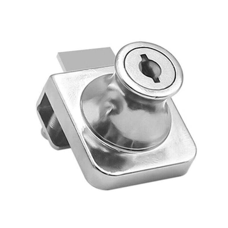 Free Punch Glass Cabinet Lock For Double Display With 2 Keys Thicker ...