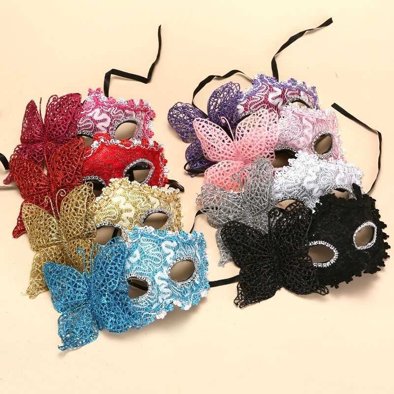Halloween Masquerade Princess Mask Venetian Patchwork Painted Party Eye ...
