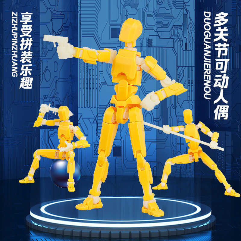 Multi-Joint Movable Action Figure 3D Printed Movable Robot Stress ...