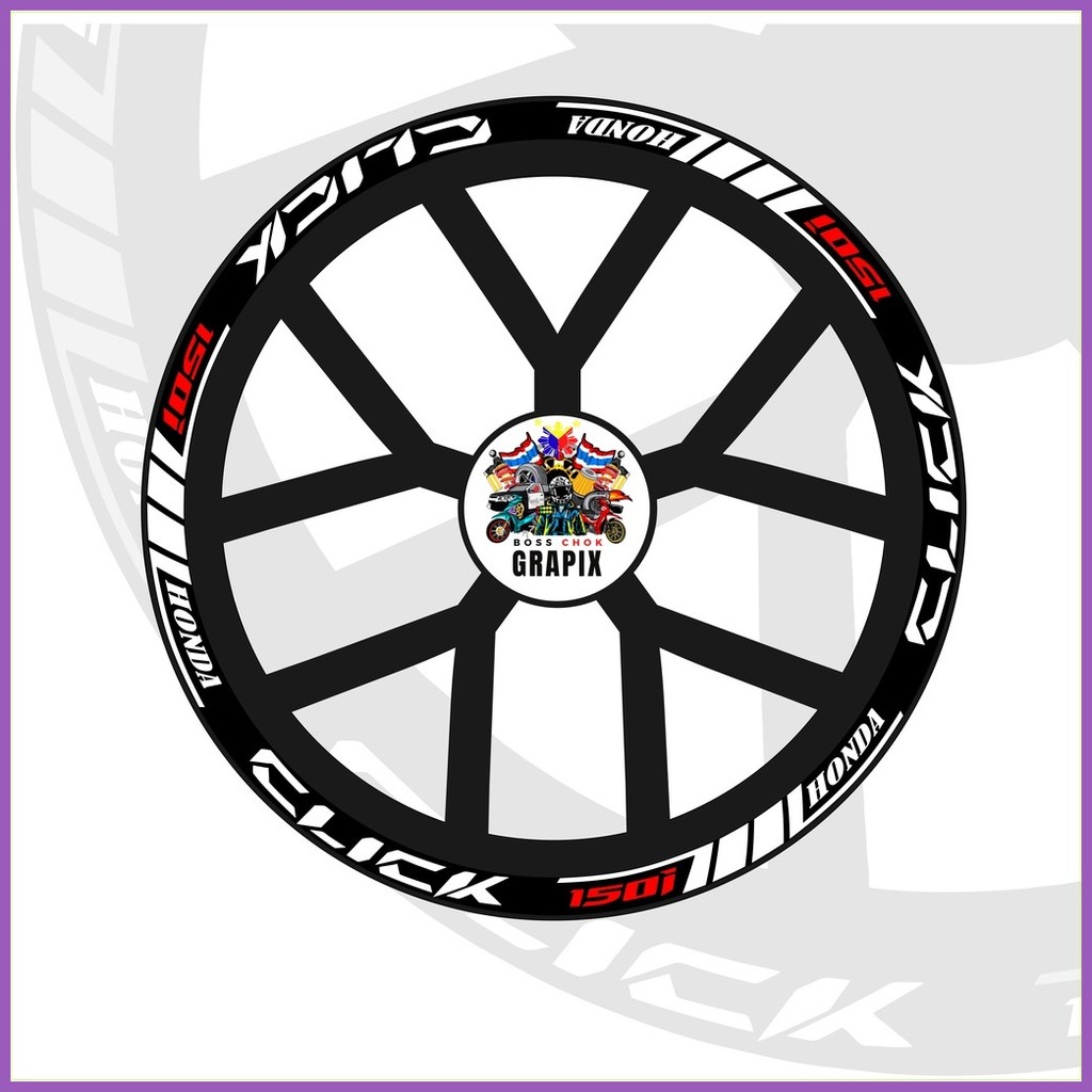 Honda Click 125i & 150i Mags Sticker - Front & Rear Set (Freebies ...