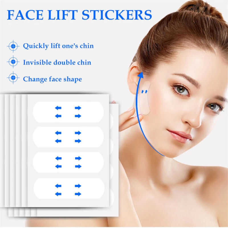 80Pcs Waterproof V Makeup Adhesive Tape Invisible Breathable Lift Face ...