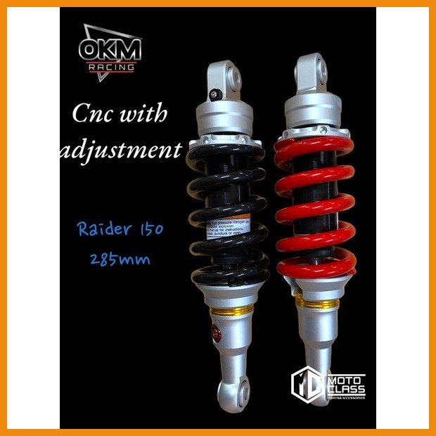OKM REAR SHOCK RAIDER 150 CNC ADJUSTABLE 285mm | Shopee Philippines