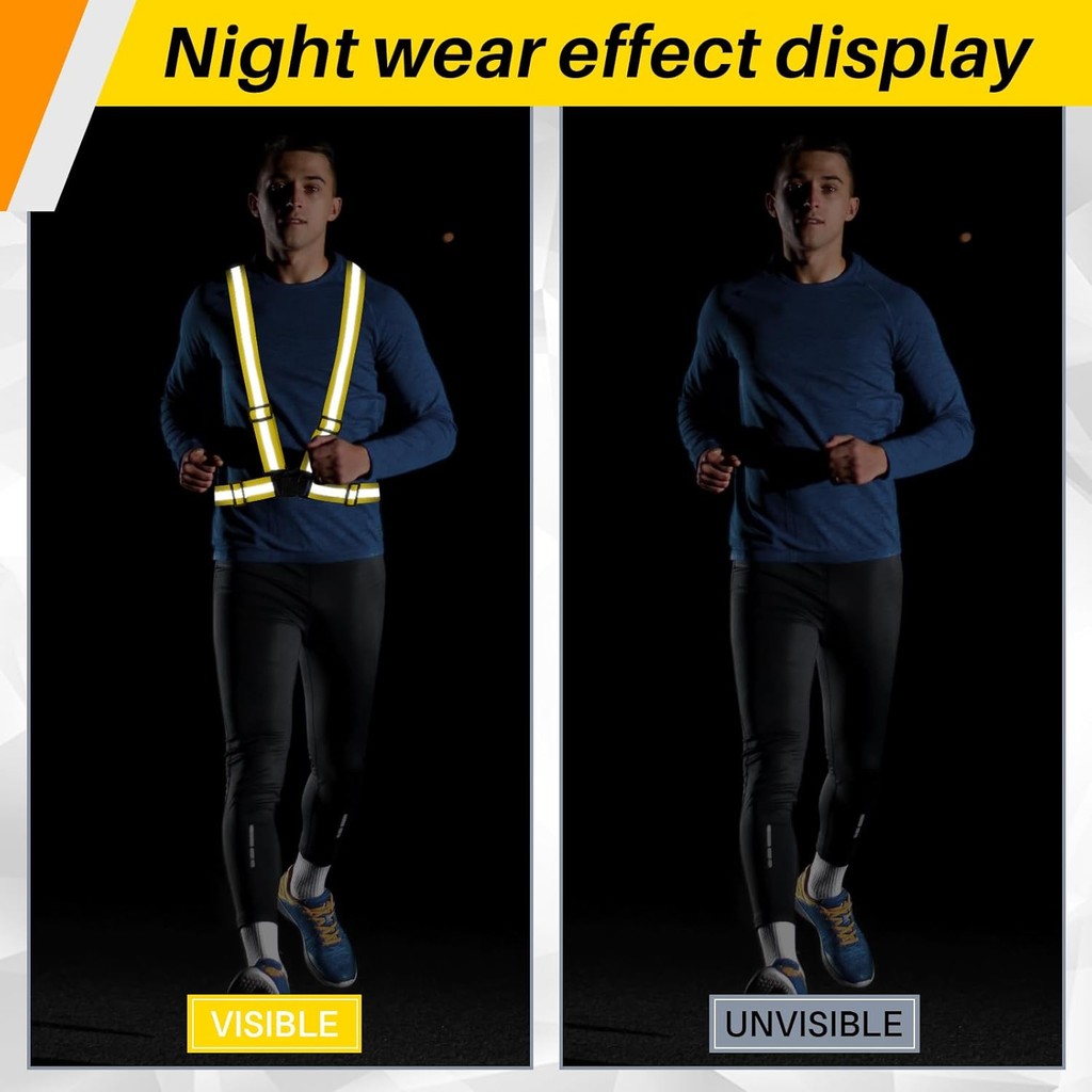 High Visibility Reflective Vest Adjustable Safety Vest, for Night ...