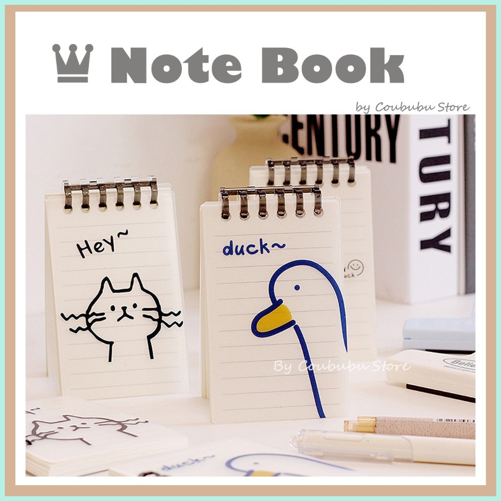 Coububu Japanese Ins Cute Cartoon Notebook Small Book Easy Carry ...