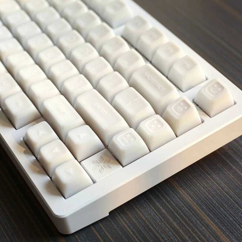 142 Kbdiy Keys PBT White Translucent Keycaps 60% 70% SA Profile Double ...