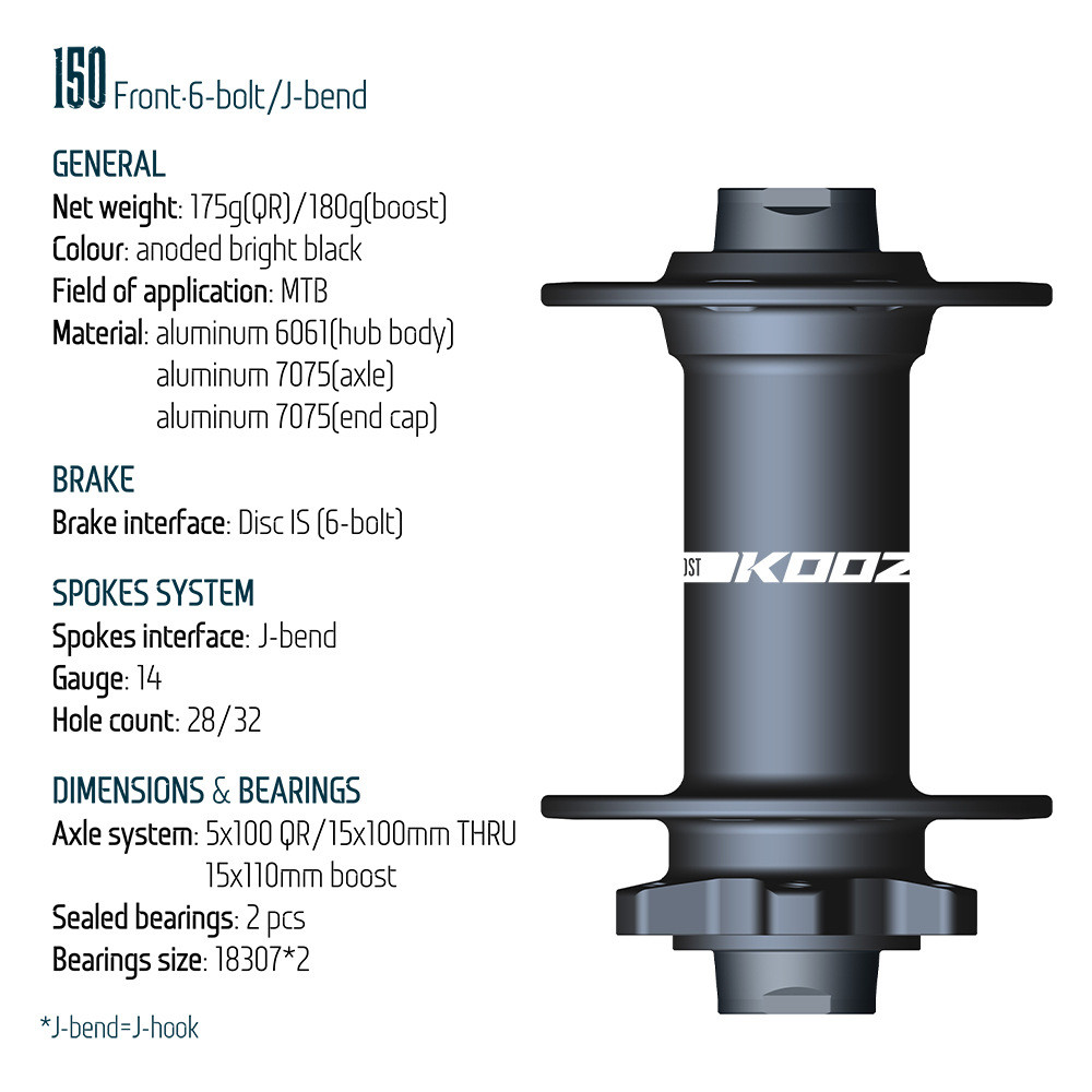 KOOZER 150 MTB hub Cr-Mo Boost mountain bike hub 135 QR 142 THRU 141/ ...