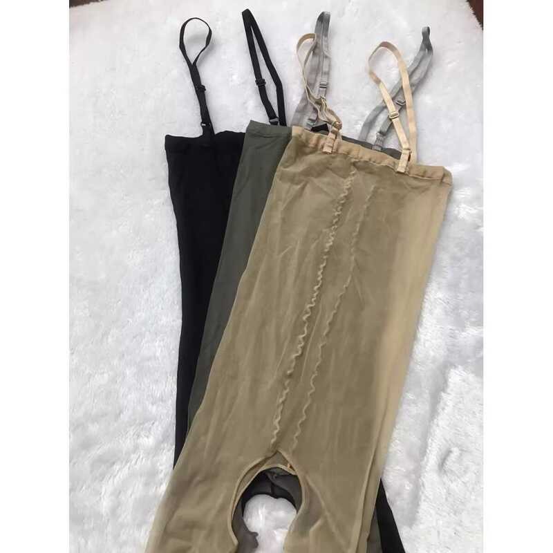 Strappy Bodystocking With Open Crotch