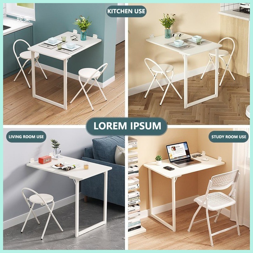 HOME FACTOR Wall table wall mounted folding table small apartment space ...