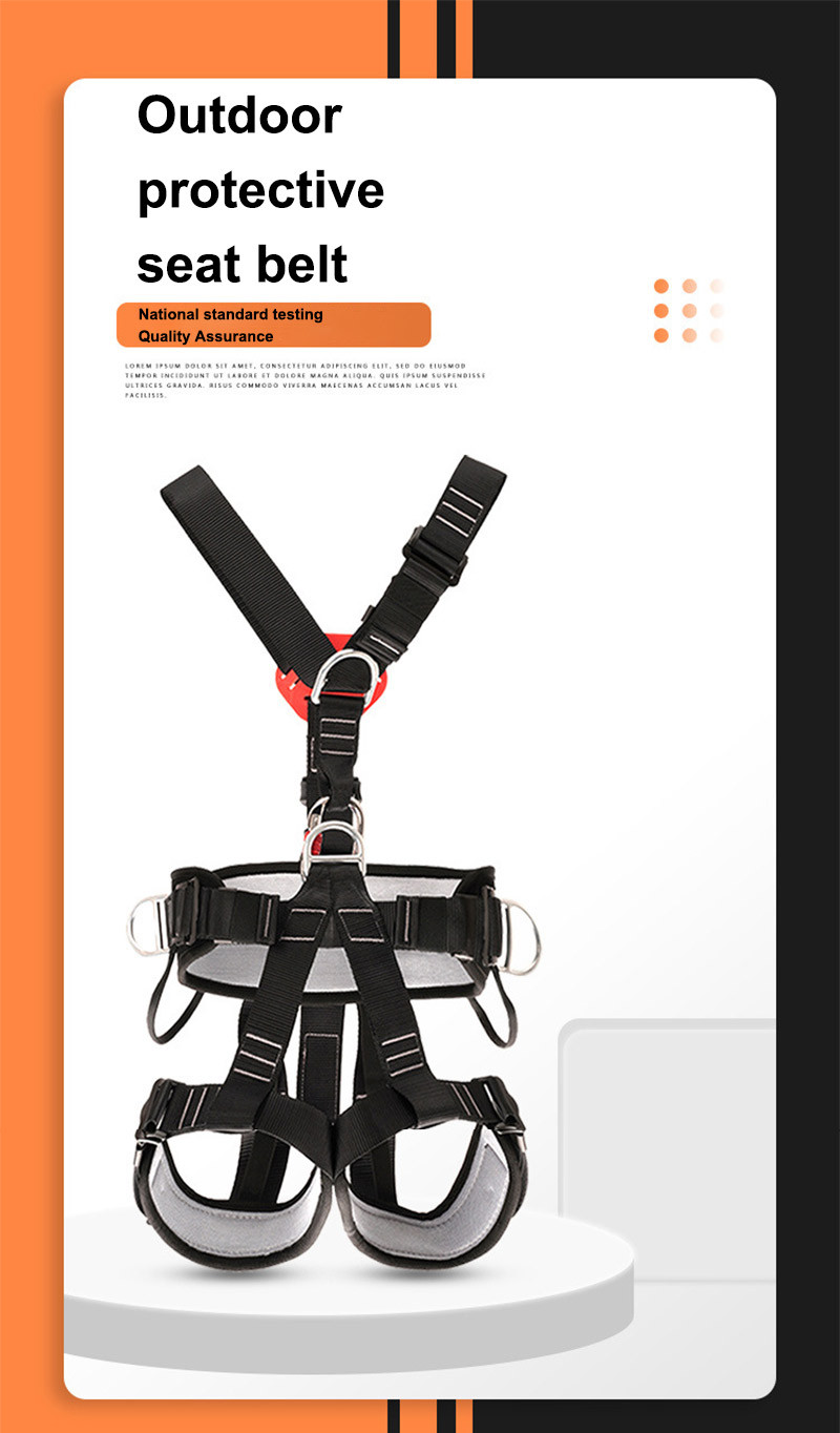 Full Body Five Point Safety Rope Outdoor Mountaineering Construction ...