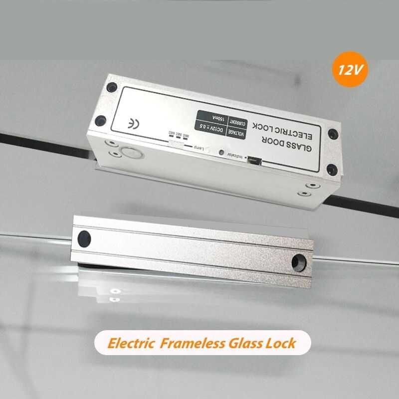 Frameless Glass Door Electric Latch Drop Bolt Lock Optional Tuya Smart ...