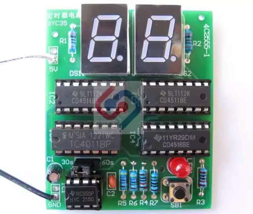 ☑♥ Timer Circuit Simple Stopwatch 30/60 Second Counter Training Kit ...