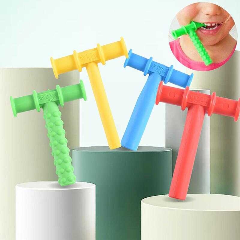 Kid Chewing Tube Speech Teeth Massager Children Talk Tools For Autism ...
