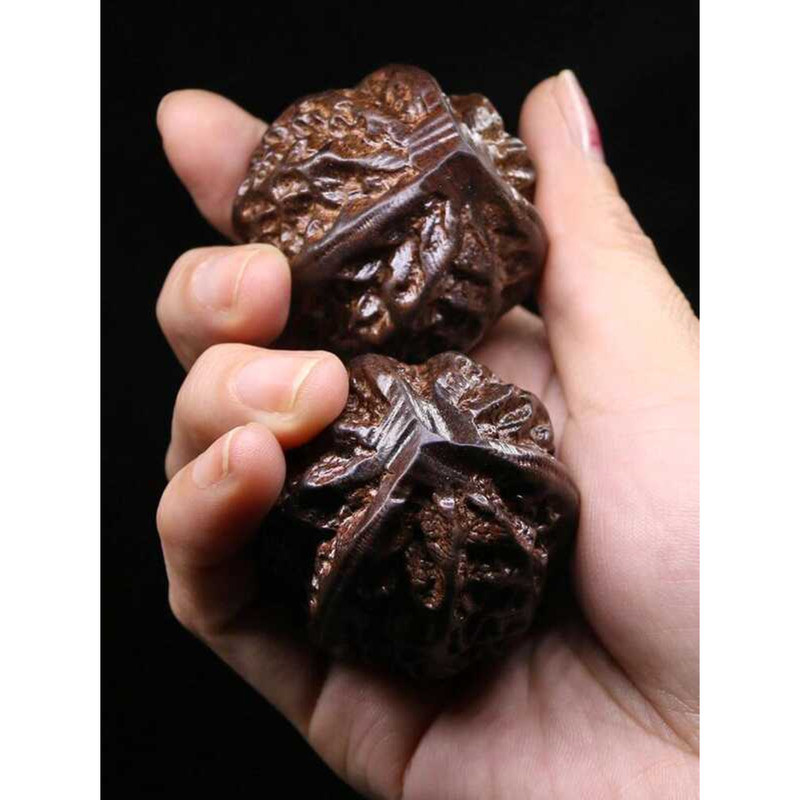 Natural Solid Wood Walnut Fitness Handball Massage Health Ball Hand ...