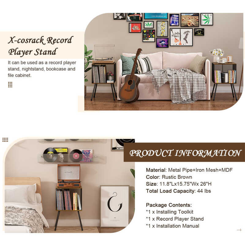 Vinyl Record Storage Rack Record Player Storage Rack Floor-Standing ...
