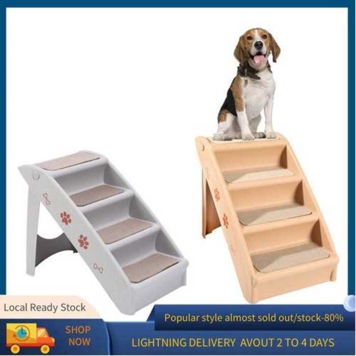 Anti-Slip 3 Steps For Small Cat Dog House Ramp Ladder Removable Dogs ...