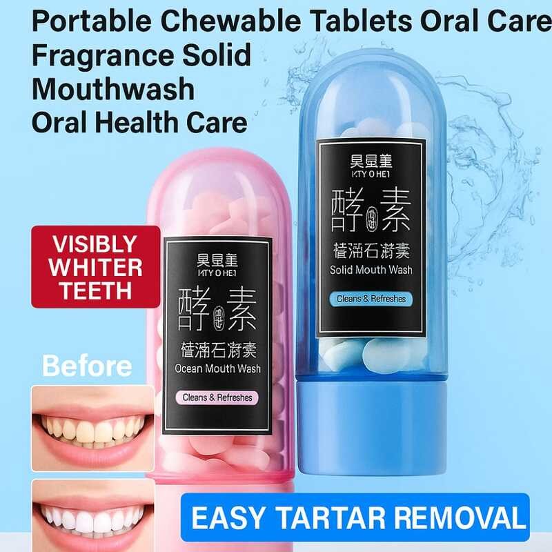 Fresh Tablet Toothpastec Portable Fragrance Solid Toothpaste Chewable ...