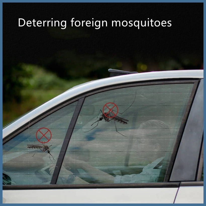 【fits all cars Car】Car window mosquito net Mesh Side Window UV sun ...