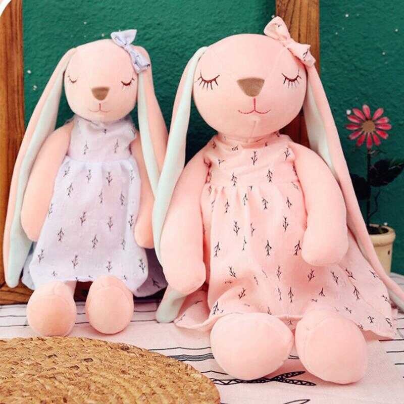 Cute Cartoon Long Ears Doll Rabbit Sleeping Mate Stuffed Plush Toys 3 ...