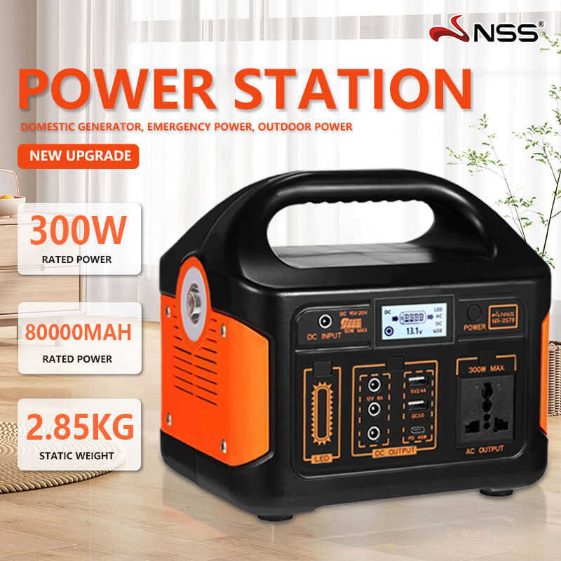 NSS 300W Powered Generator Station With 80000Mah Battery 50W Panel Home ...