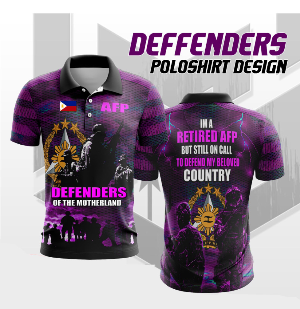 Defenders OF THE MOTHERLAND RETIRED AFP 3D full sublimation Polo T ...