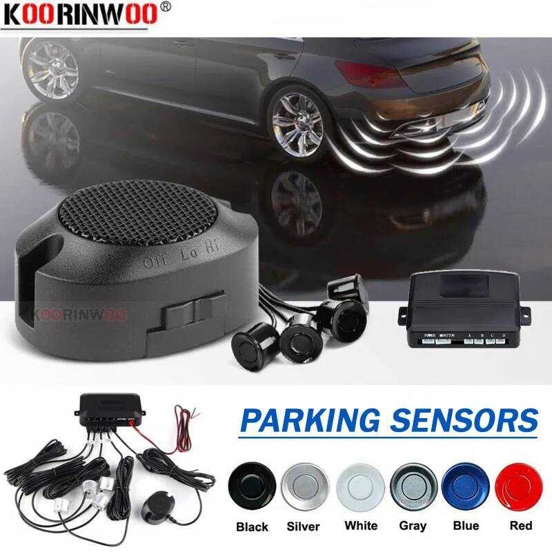 Koorinwoo 4 Sensors Buzzer 22Mm Car Parking Sensor Kit Reverse Backup ...