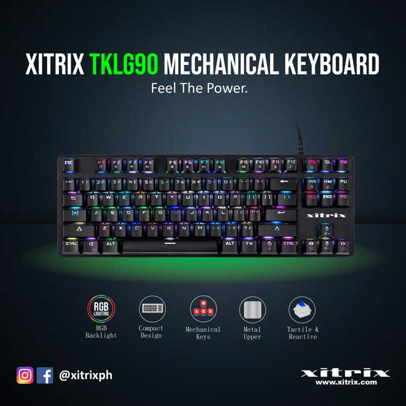Xitrix Tklg90 Outemu Switch Mechanical RGB Elite Gaming Keyboard ...