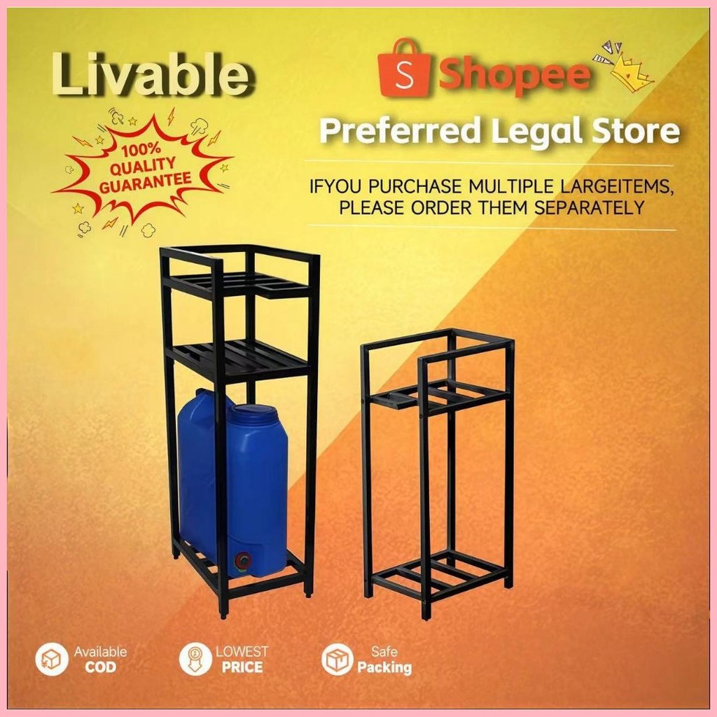 LIVABLE Water Gallon Rack Water Container Rack Gallon Rack Bucket Rack ...