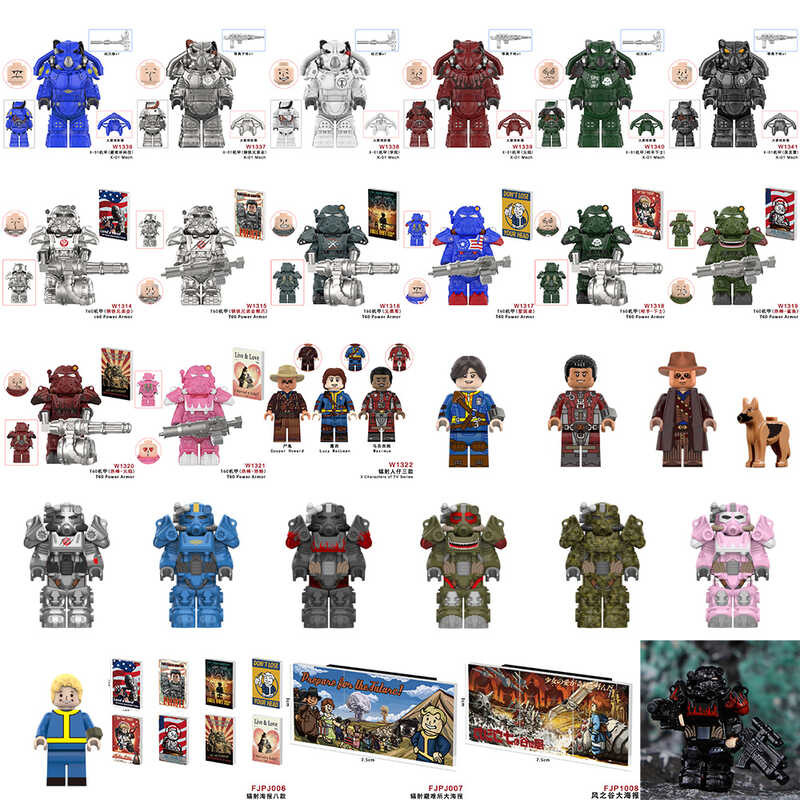 Fallout Bricks Figure Maximus Power Armor Building Blocks Jigsaw Puzzle ...